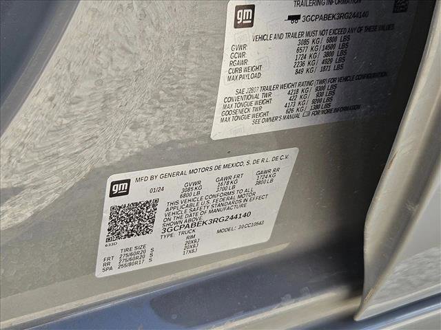 Used 2024 Chevrolet Silverado 1500 Custom w/ Turbomax Blackout Package image 15