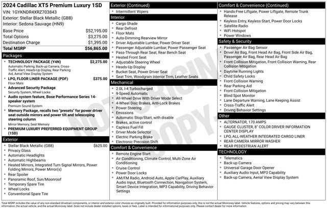 Certified 2024 Cadillac XT5 Premium Luxury w/ Technology Package AWD/4WD image 4
