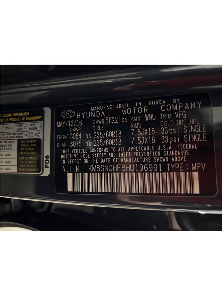 Used 2017 Hyundai Santa Fe SE w/ SE Premium Package 02 image 17