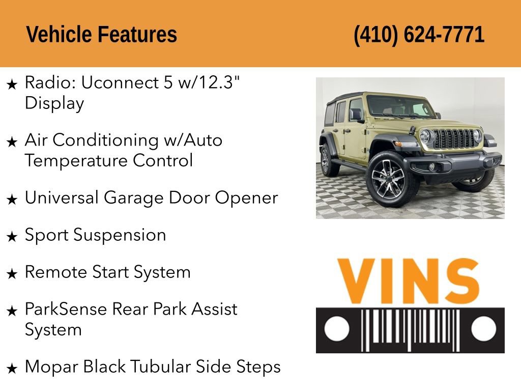 Used 2025 Jeep Wrangler Unlimited Sport S 4xe w/ Convenience Group image 5