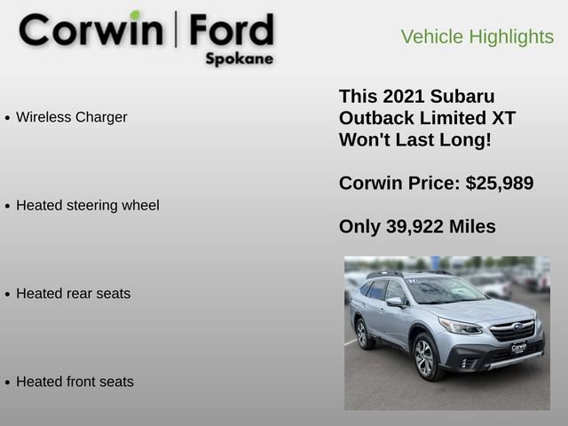 Used 2021 Subaru Outback Limited XT w/ Popular Package #2 AWD/4WD image 12