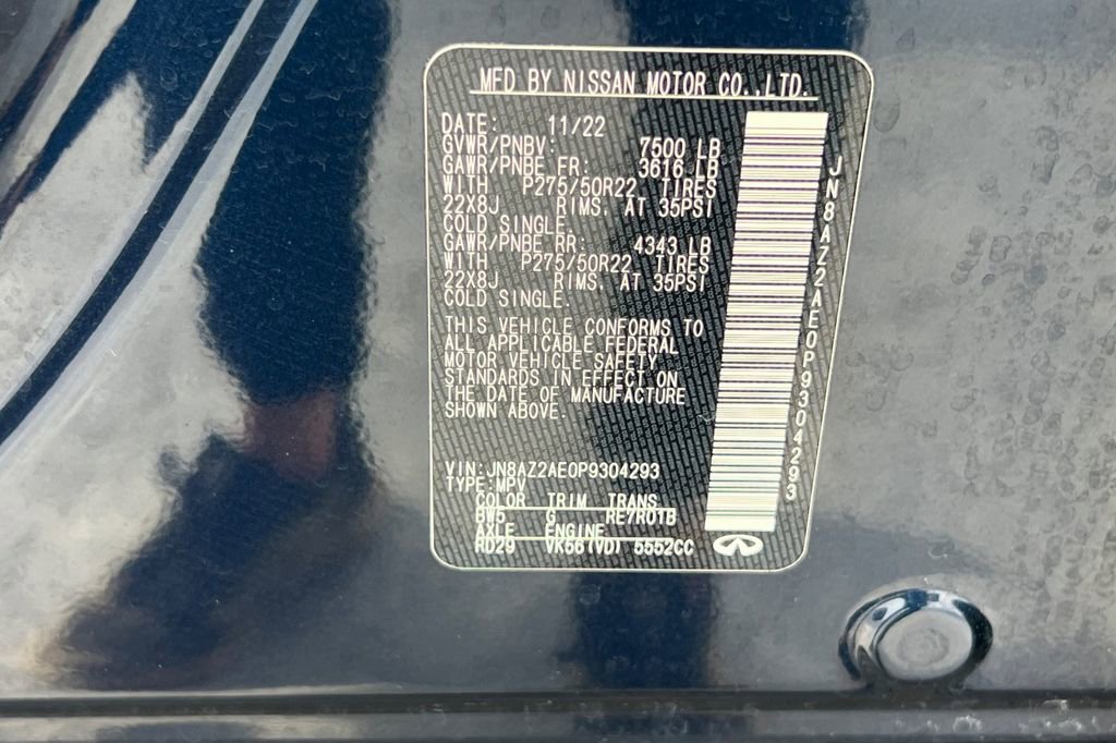 Certified 2023 INFINITI QX80 Premium Select w/ Cargo Package image 29