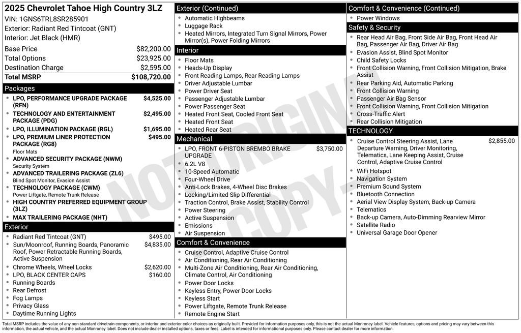 Used 2025 Chevrolet Tahoe High Country AWD/4WD image 14