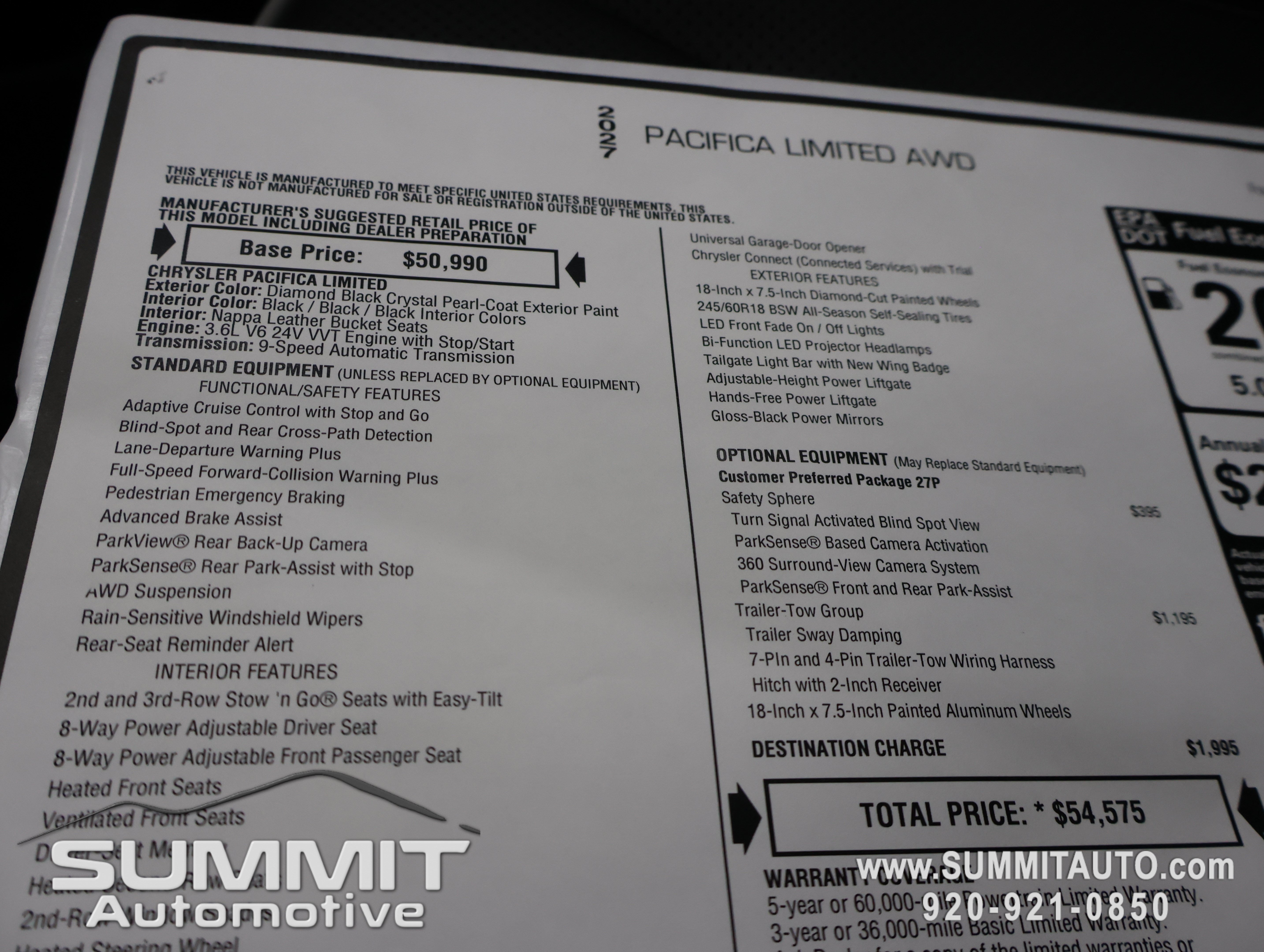 New 2027 Chrysler Pacifica Limited AWD/4WD image 47