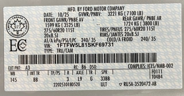 Used 2025 Ford F150 Lariat AWD/4WD image 60