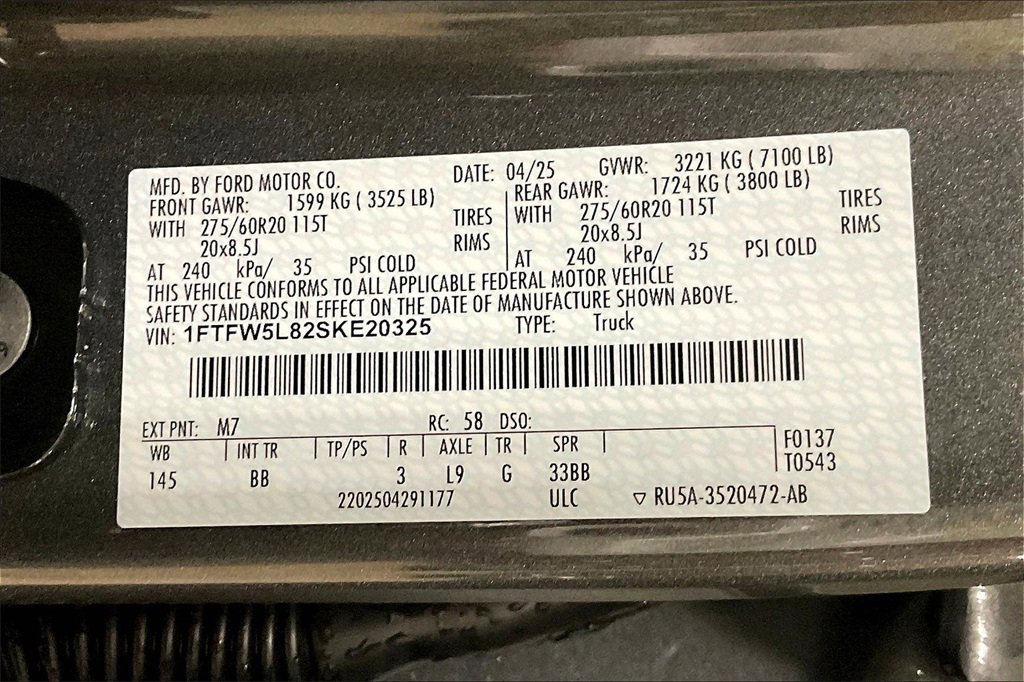 New 2025 Ford F150 Lariat w/ Equipment Group 501A Mid image 13
