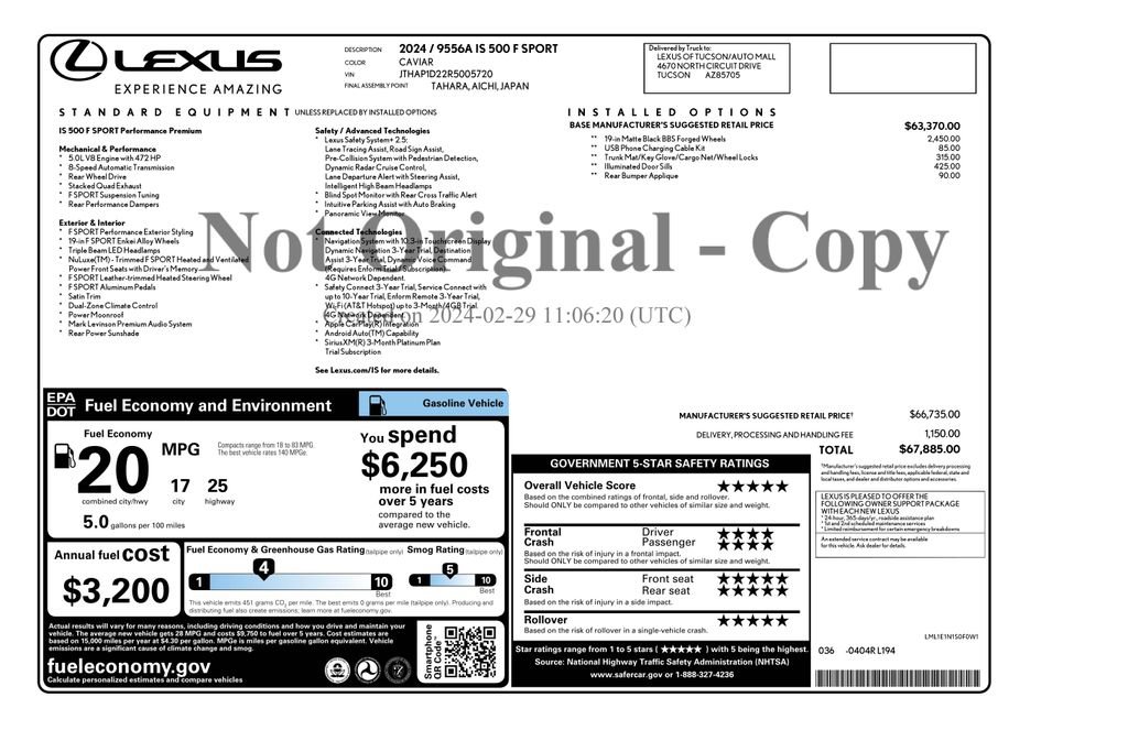 Used 2024 Lexus IS 500 image 4