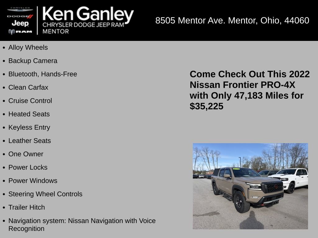 Used 2022 Nissan Frontier PRO-4X w/ Pro-4X Premium Package image 5