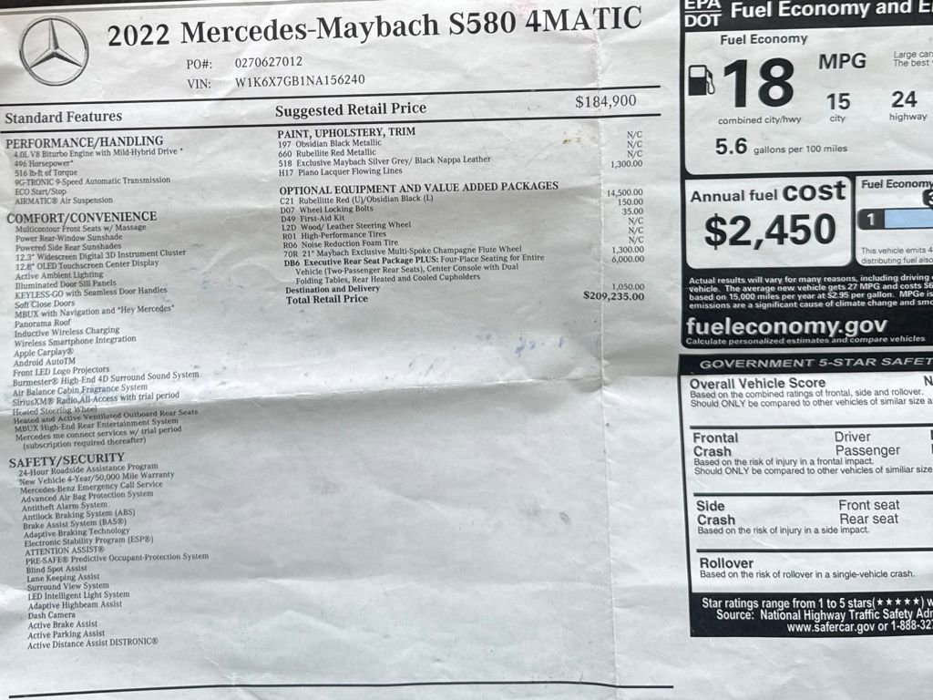 Used 2022 Mercedes-Benz Maybach S 580 4MATIC image 28