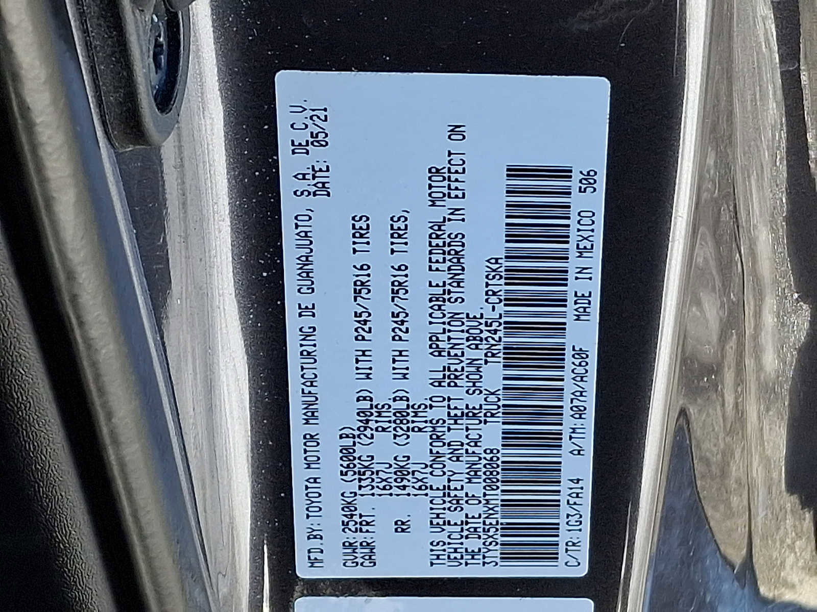 Certified 2021 Toyota Tacoma SR image 28