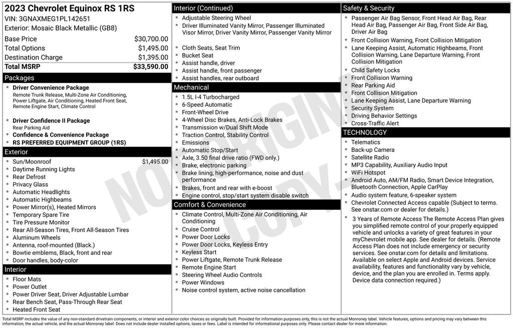 Used 2023 Chevrolet Equinox RS FWD image 39