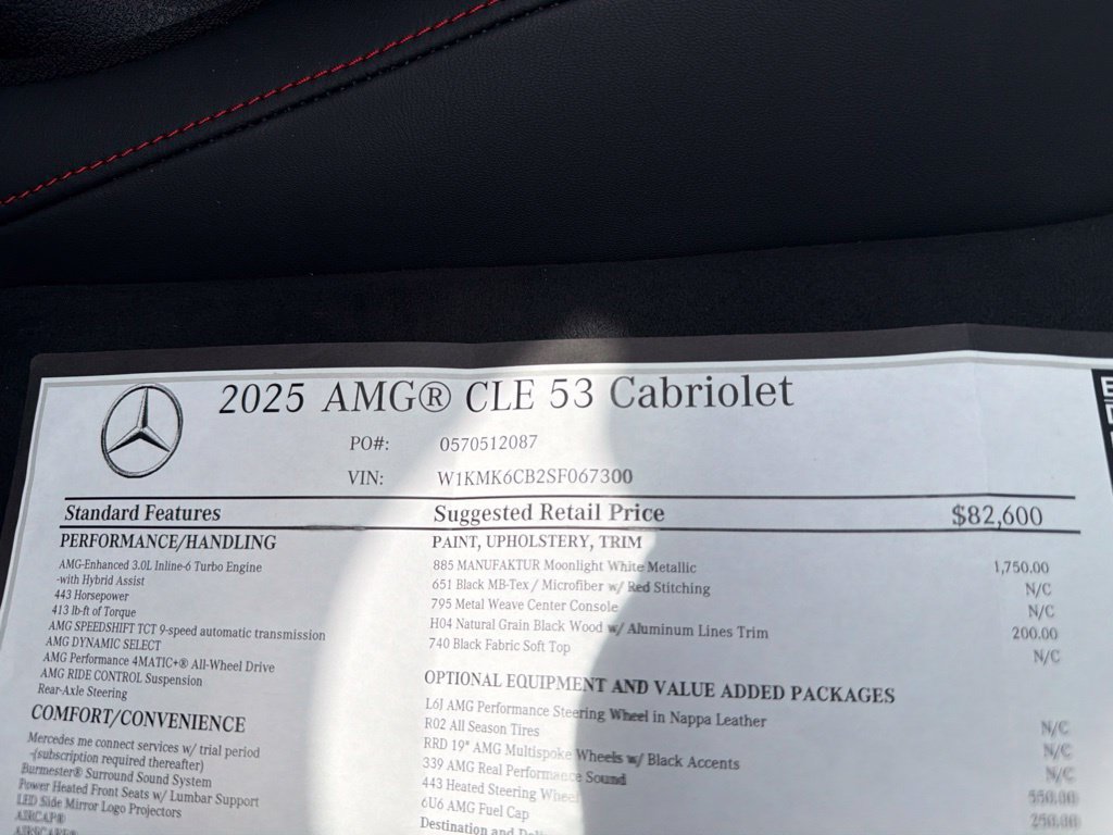 Used 2025 Mercedes-Benz CLE 53 AMG 4MATIC Cabriolet image 25