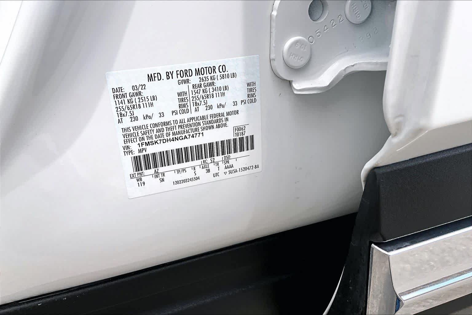 Used 2022 Ford Explorer XLT w/ Equipment Group 202A RWD image 33