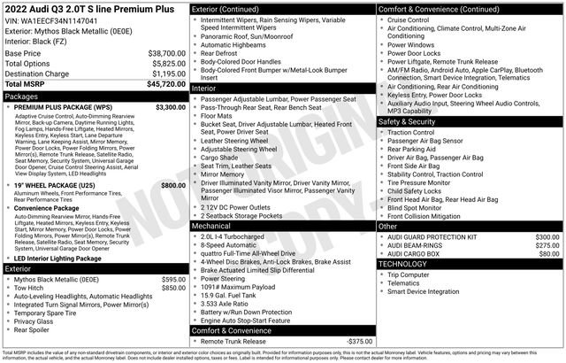 Used 2022 Audi Q3 2.0T Premium Plus w/ Premium Plus Package image 29