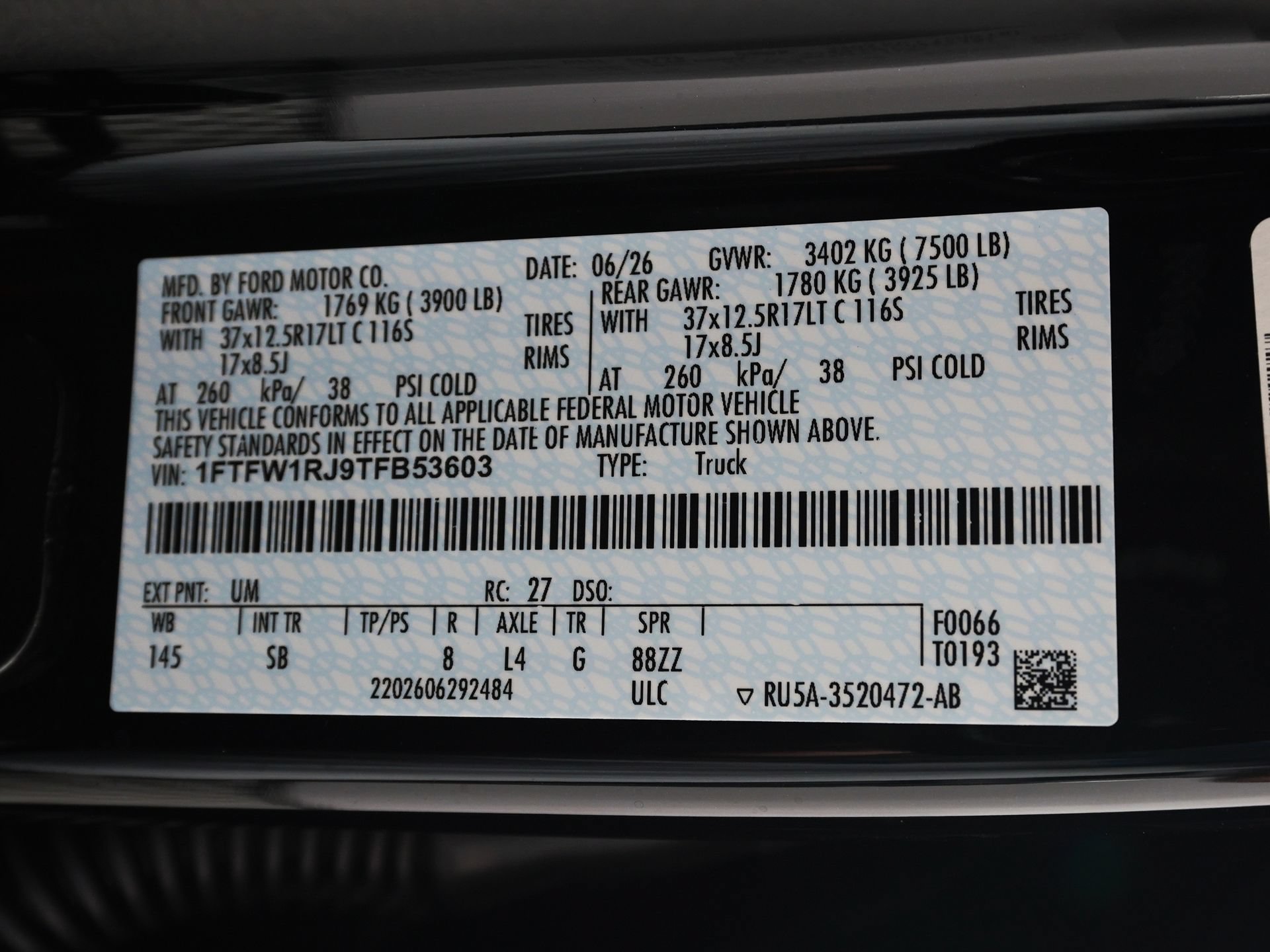 Used 2026 Ford F150 Raptor w/ Equipment Group 803A Raptor R AWD/4WD image 38