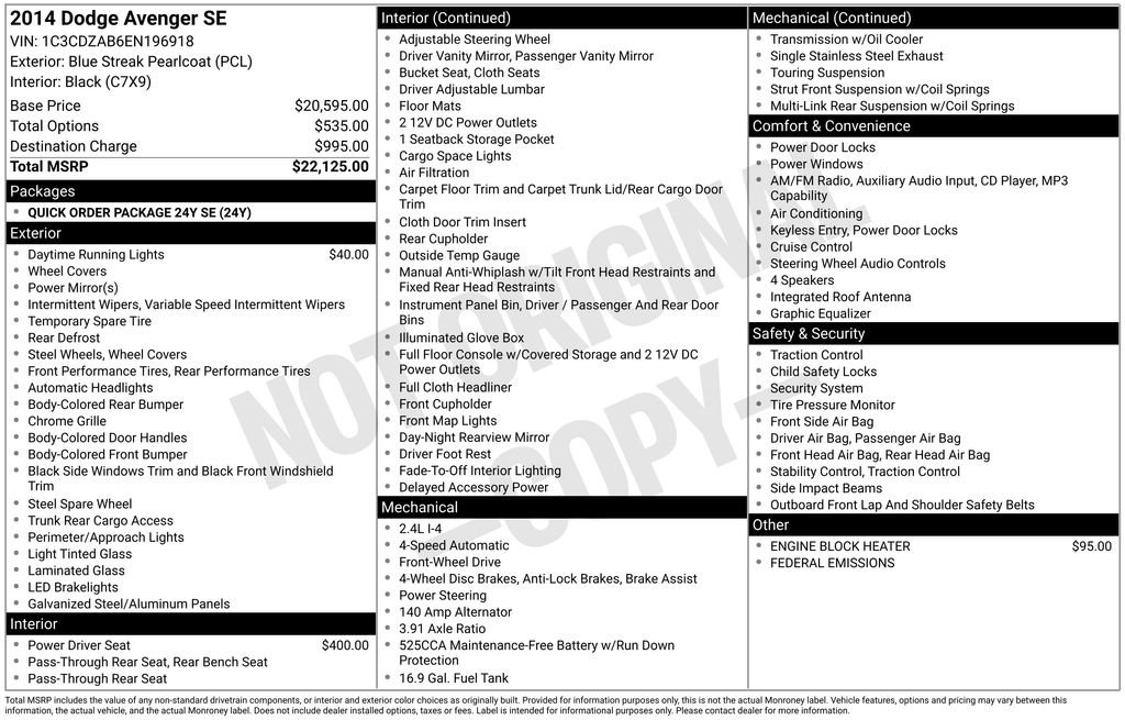 Used 2014 Dodge Avenger SE image 36