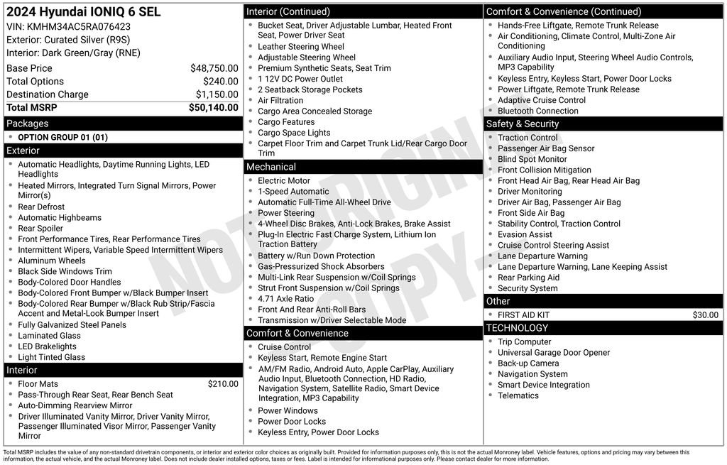 New 2024 Hyundai Ioniq 6 SEL image 6