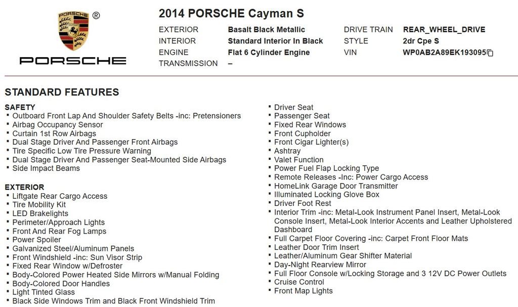 Used 2014 Porsche Cayman S RWD image 17