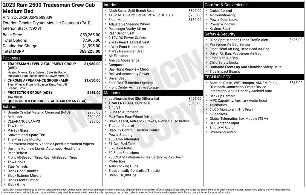 Used 2023 RAM 2500 Tradesman image 3