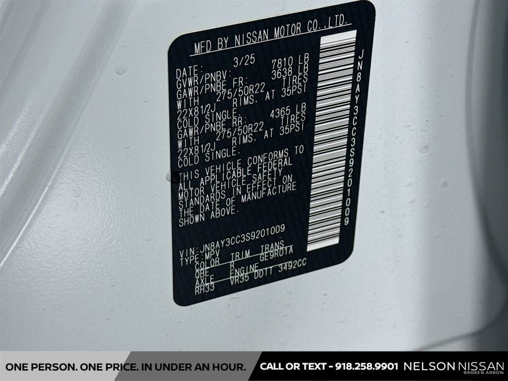 New 2025 Nissan Armada Platinum Reserve image 35