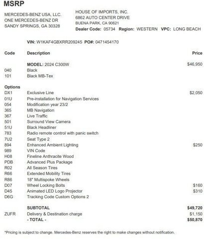 Certified 2024 Mercedes-Benz C 300 Sedan image 4