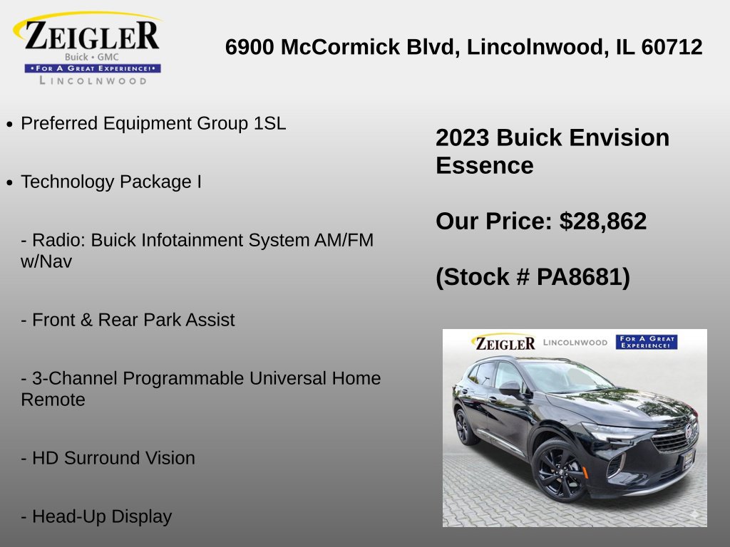 Certified 2023 Buick Envision Essence w/ Technology Package I AWD/4WD image 6