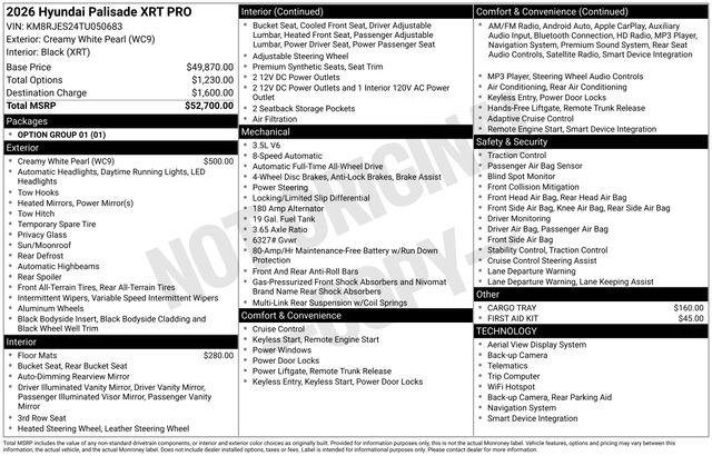 New 2026 Hyundai Palisade XRT Pro image 4
