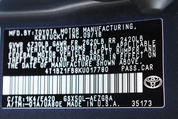 Certified 2019 Toyota Avalon XLE w/ Moonroof Package FWD image 34