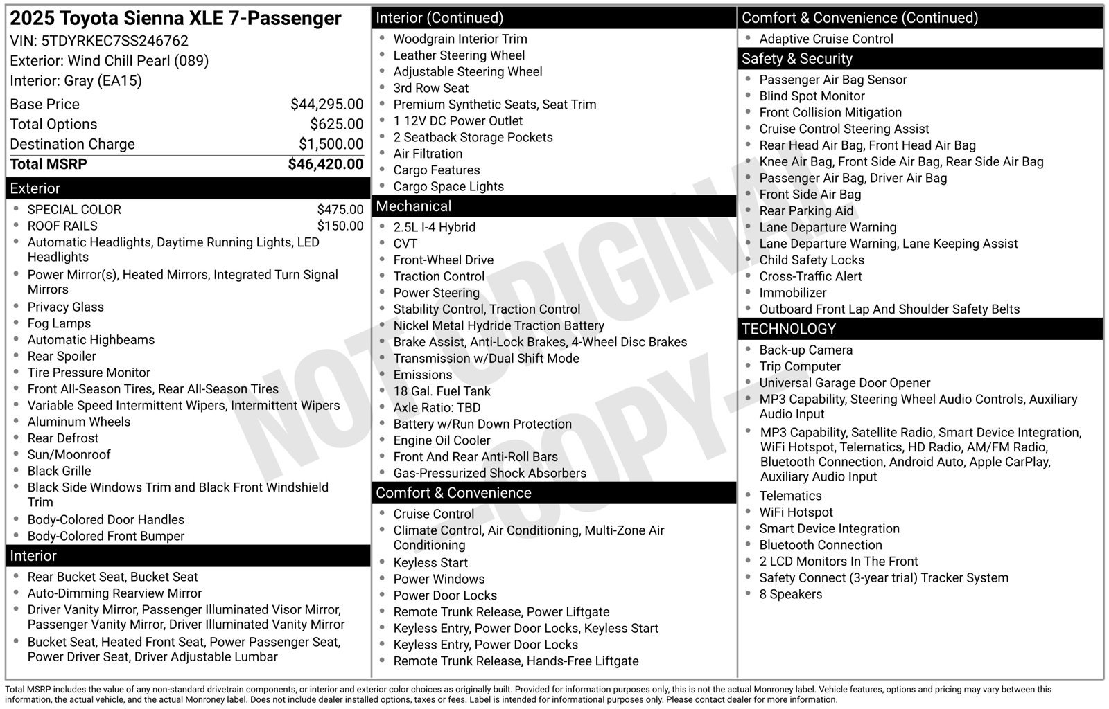 Used 2025 Toyota Sienna XLE FWD image 15