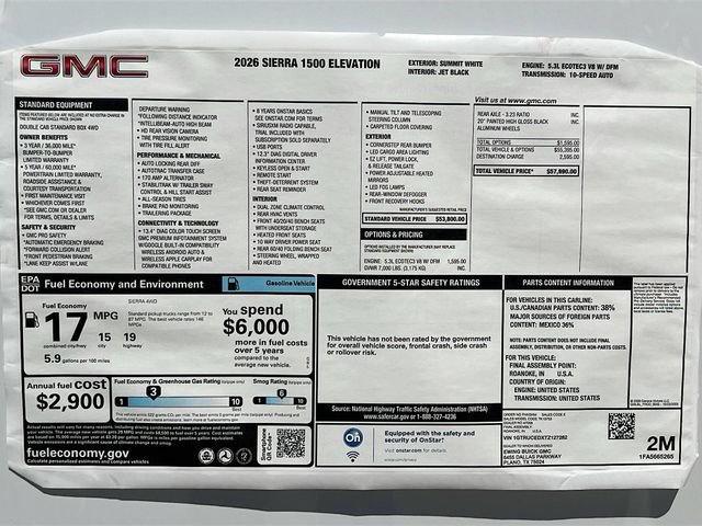 New 2026 GMC Sierra 1500 Elevation AWD/4WD image 21