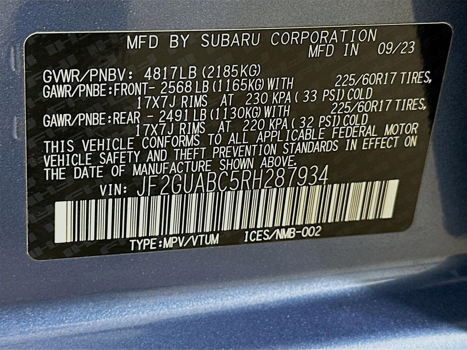 Used 2024 Subaru Crosstrek 2.0i w/ Popular Package #1A image 40