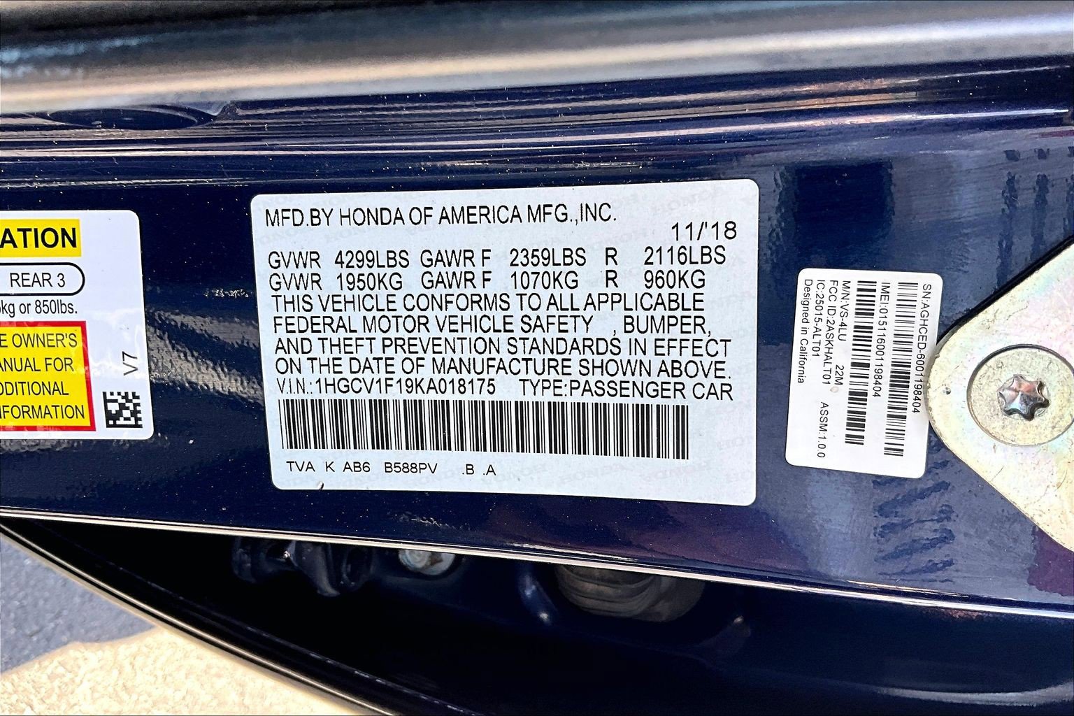 Used 2019 Honda Accord LX image 24