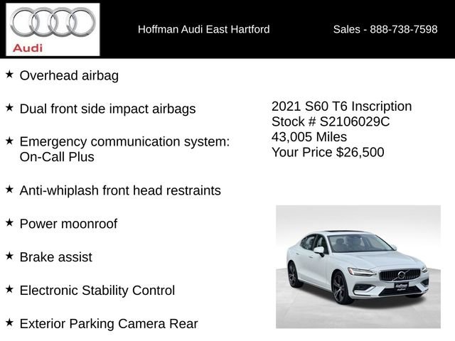 Used 2021 Volvo S60 T6 Inscription AWD/4WD image 30