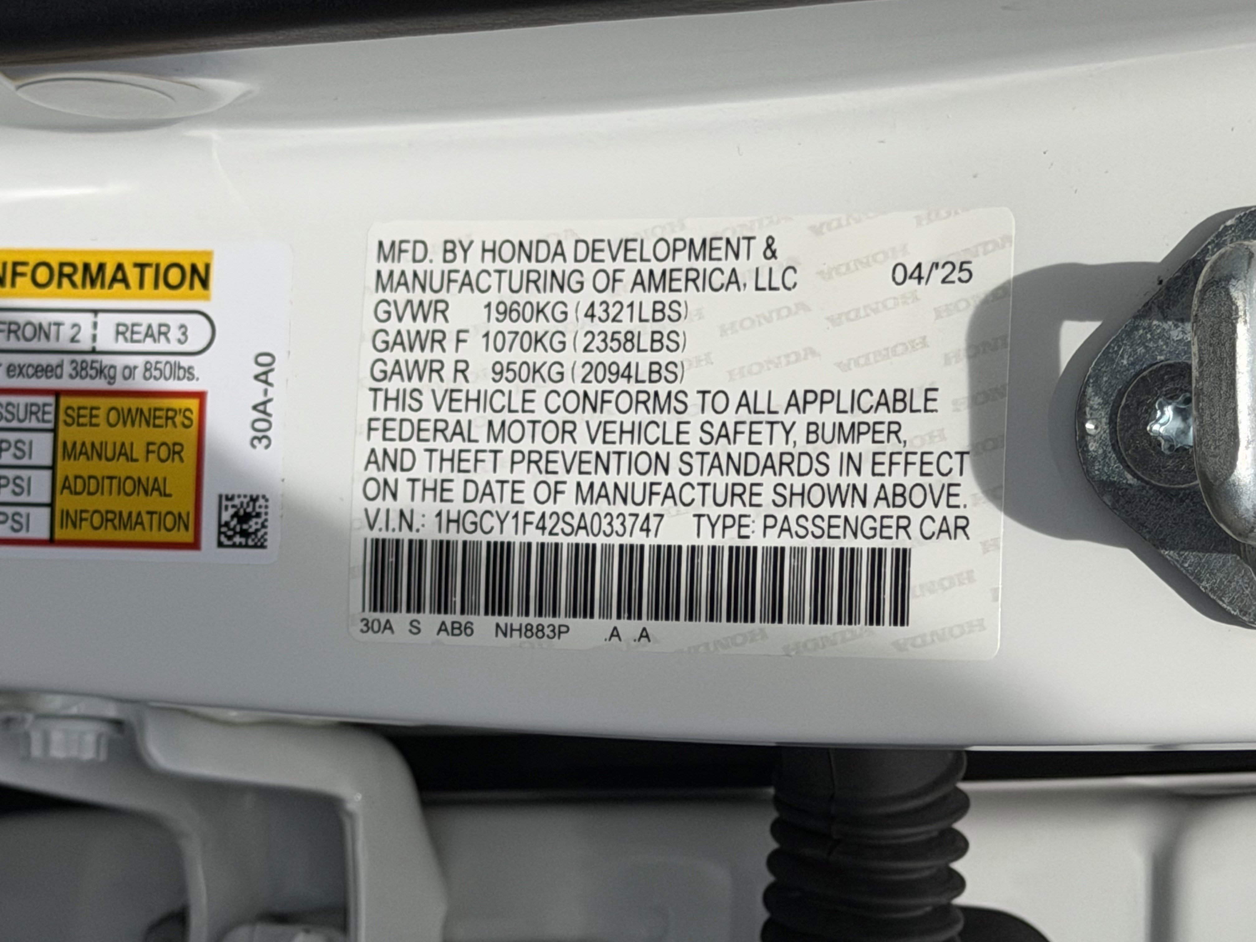 Used 2025 Honda Accord SE image 29