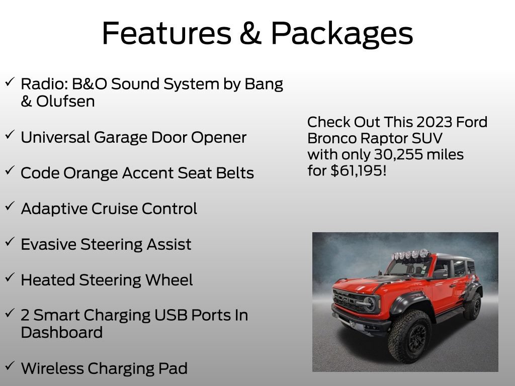 Certified 2023 Ford Bronco Raptor AWD/4WD image 9
