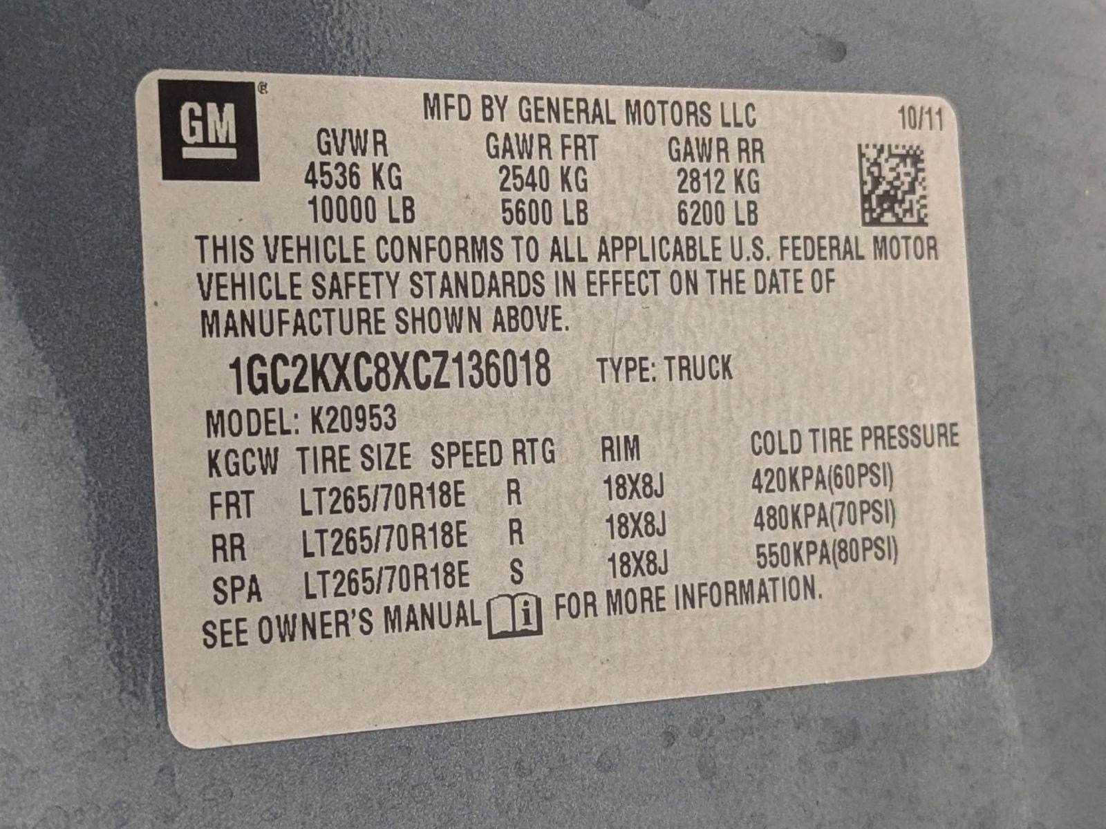 Used 2012 Chevrolet Silverado 2500 LT w/ Interior Plus Package image 30