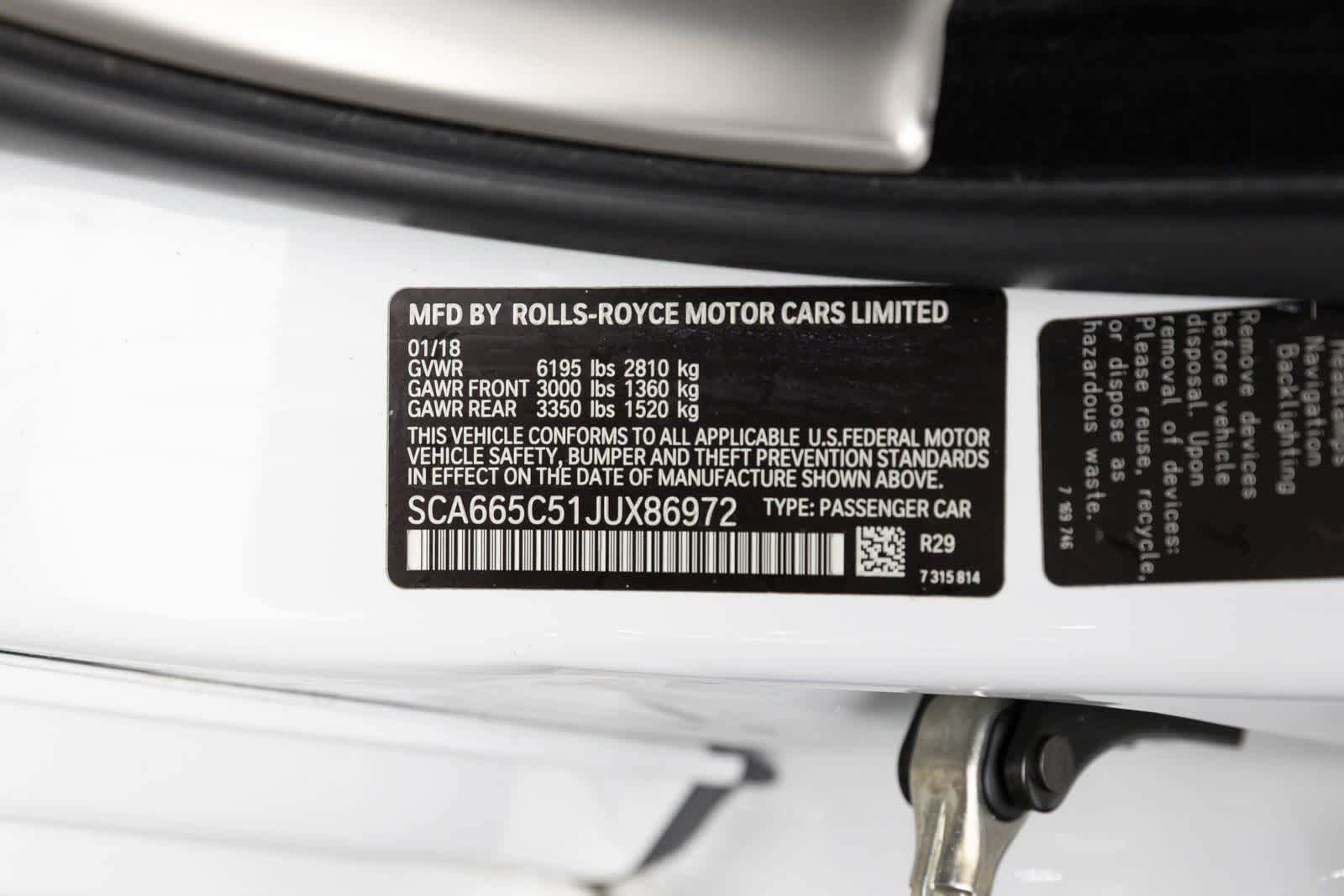 Certified 2018 Rolls-Royce Wraith RWD image 23
