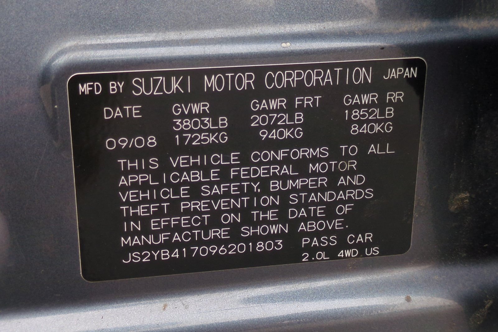 Used 2009 Suzuki SX4 AWD Hatchback w/ Touring Pkg image 50