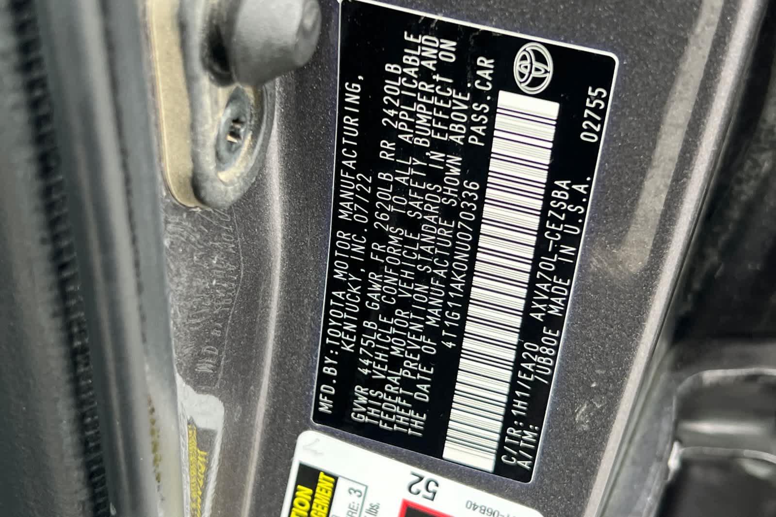 Certified 2022 Toyota Camry SE FWD image 31