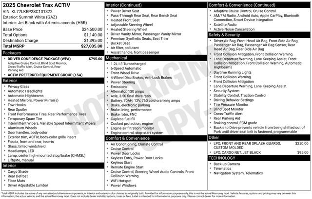 Used 2025 Chevrolet Trax ACTIV w/ Driver Confidence Package image 27