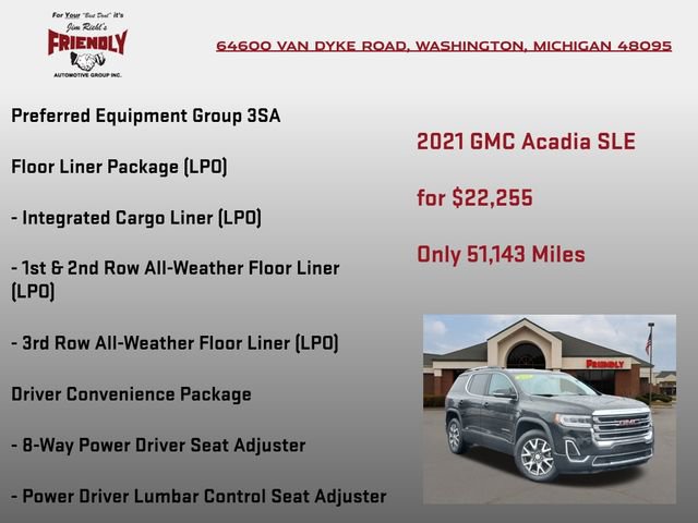 Used 2021 GMC Acadia SLE w/ Driver Convenience Package image 5