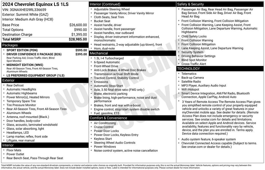Used 2024 Chevrolet Equinox LS w/ Sport Edition FWD image 6