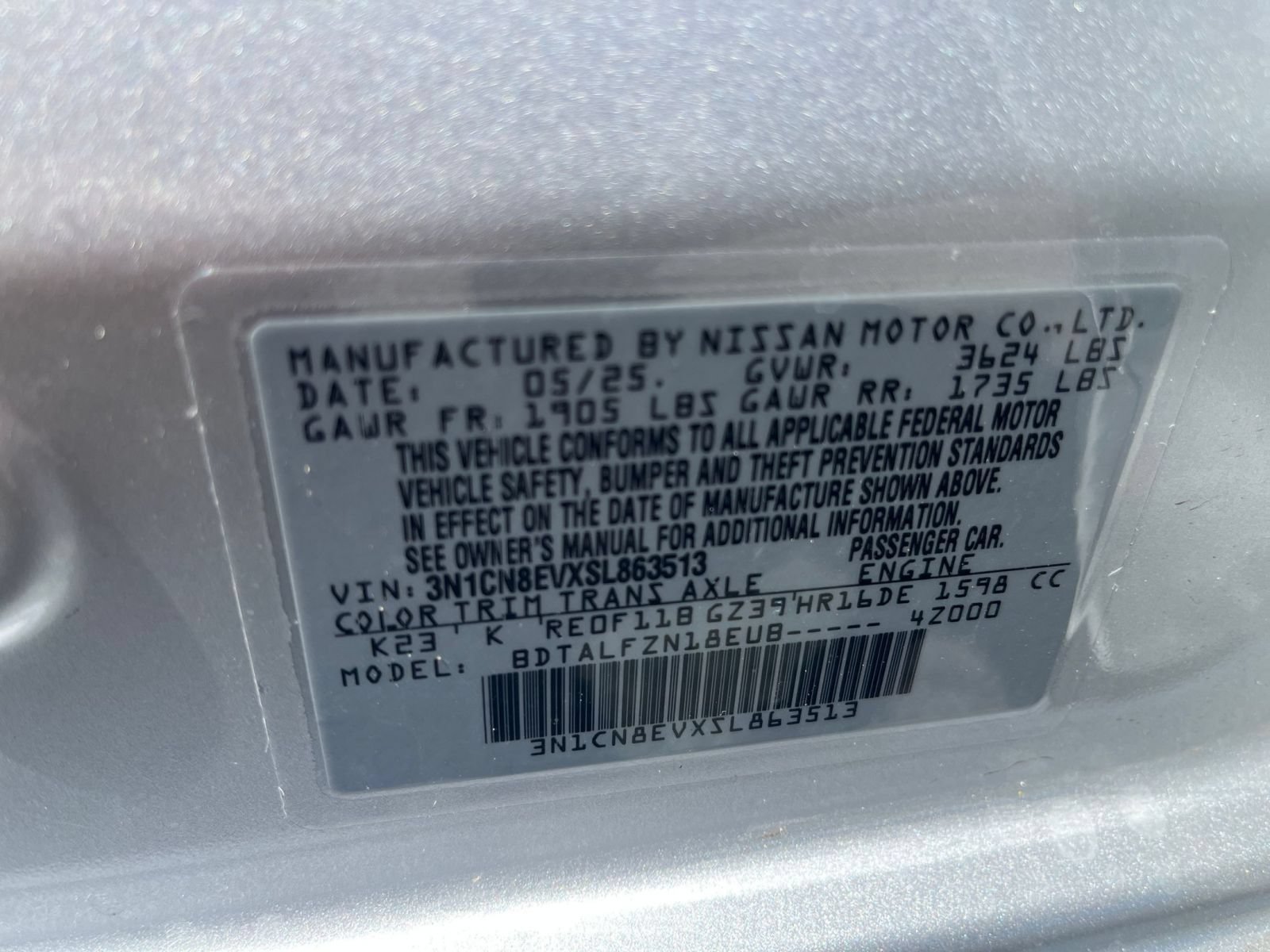 Used 2025 Nissan Versa SV FWD image 22