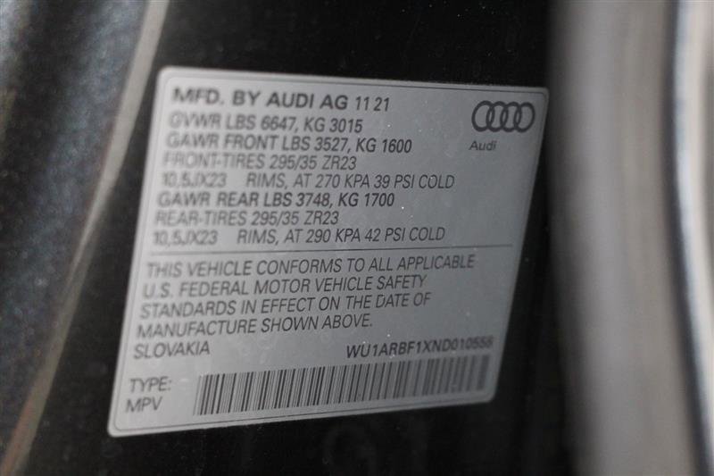 Used 2022 Audi RS Q8 w/ Carbon Optic Package image 52