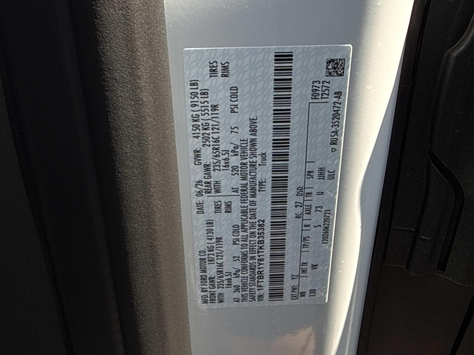 New 2026 Ford Transit 250 Low Roof w/ Load Area Protection Package RWD image 21