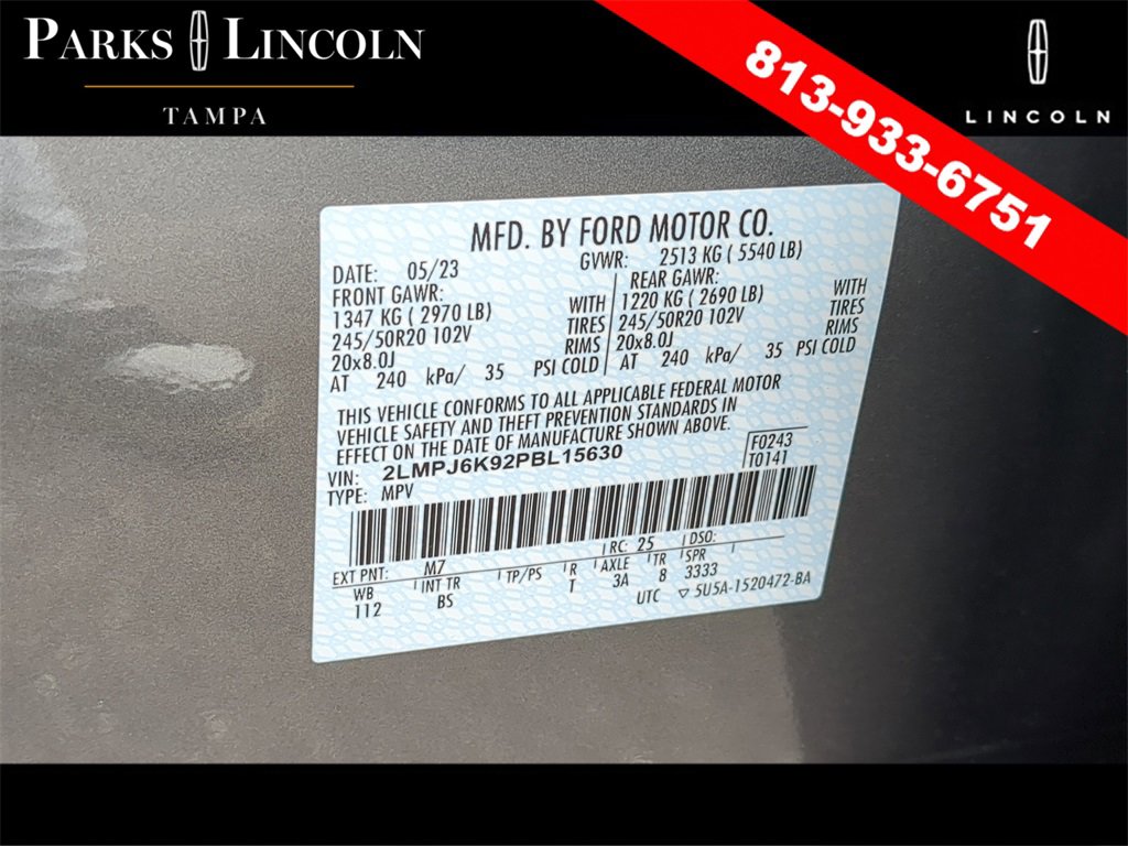 Certified 2023 Lincoln Nautilus Reserve w/ Equipment Group 201A image 35