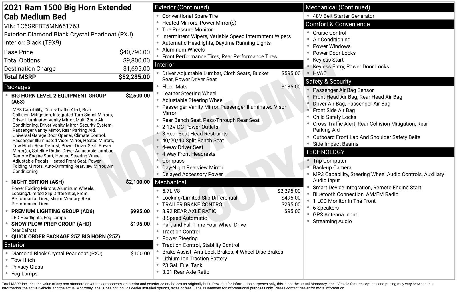 Used 2021 RAM 1500 Big Horn AWD/4WD image 48