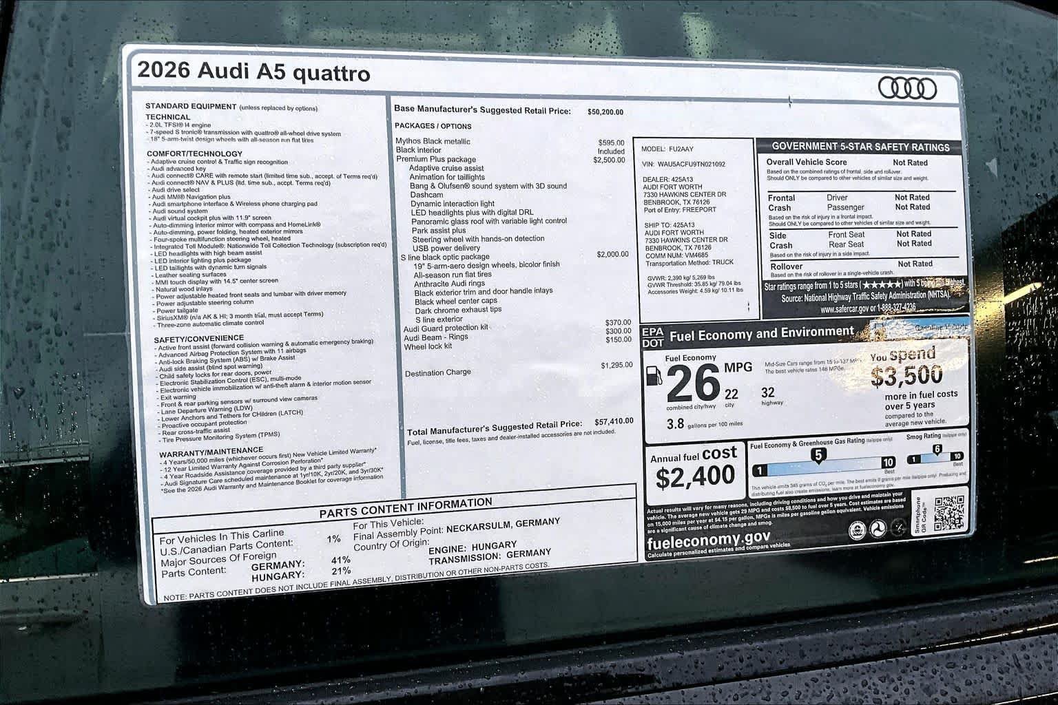 Certified 2026 Audi A5 Premium Plus w/ Premium Plus Package AWD/4WD image 19
