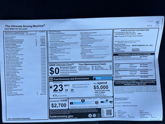 New 2026 BMW X6 xDrive40i image 22