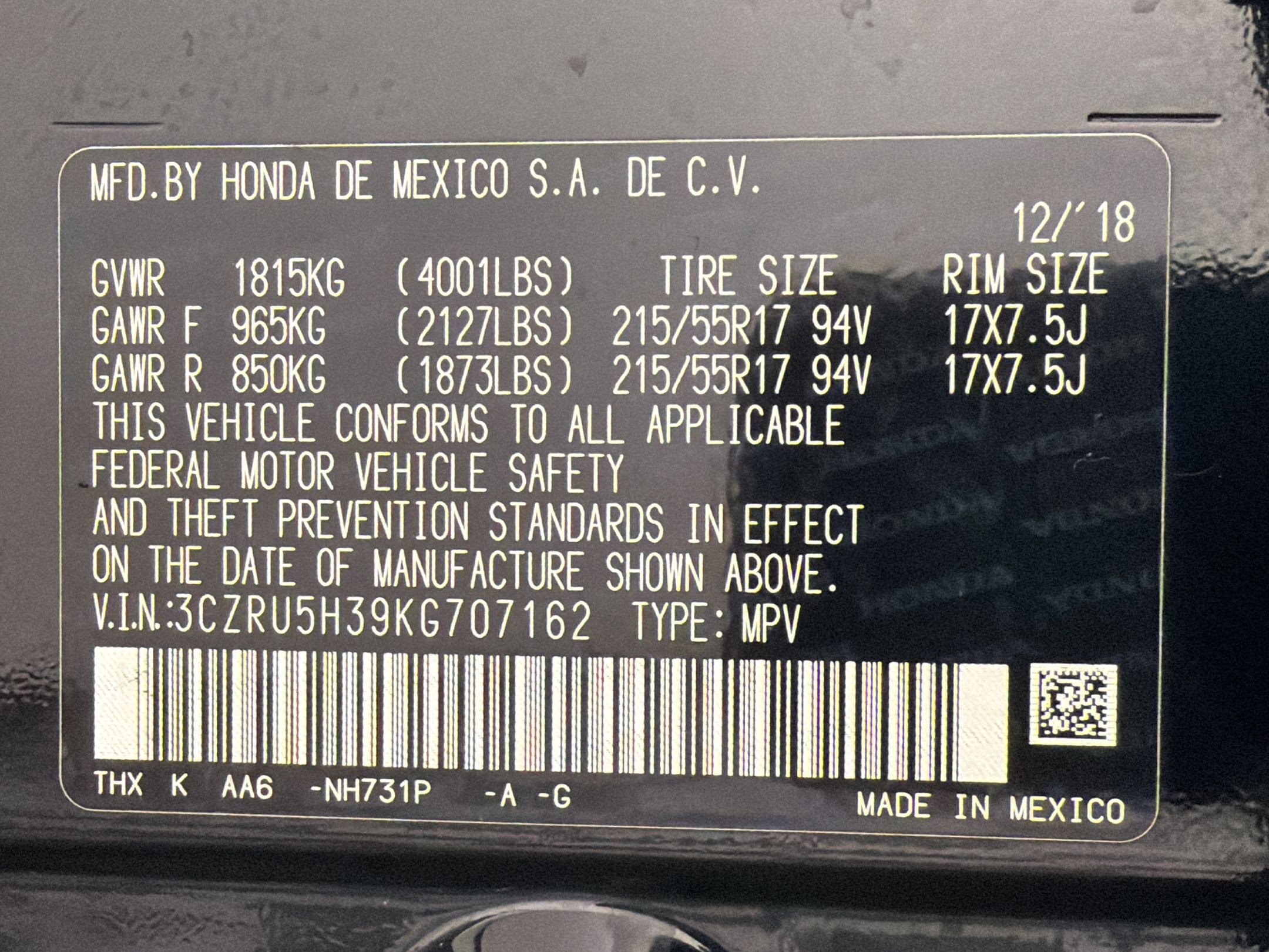 Used 2019 Honda HR-V LX image 19